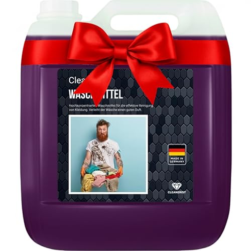 Cleanerist Black wasmiddel vloeibaar voor 175 donkere wasbeurten, 5 l vloeibaar wasmiddel concentraat voor zwarte en donkere was, XXL wasmiddel met frisse geur voor 20-95 °C, in plaats van pods