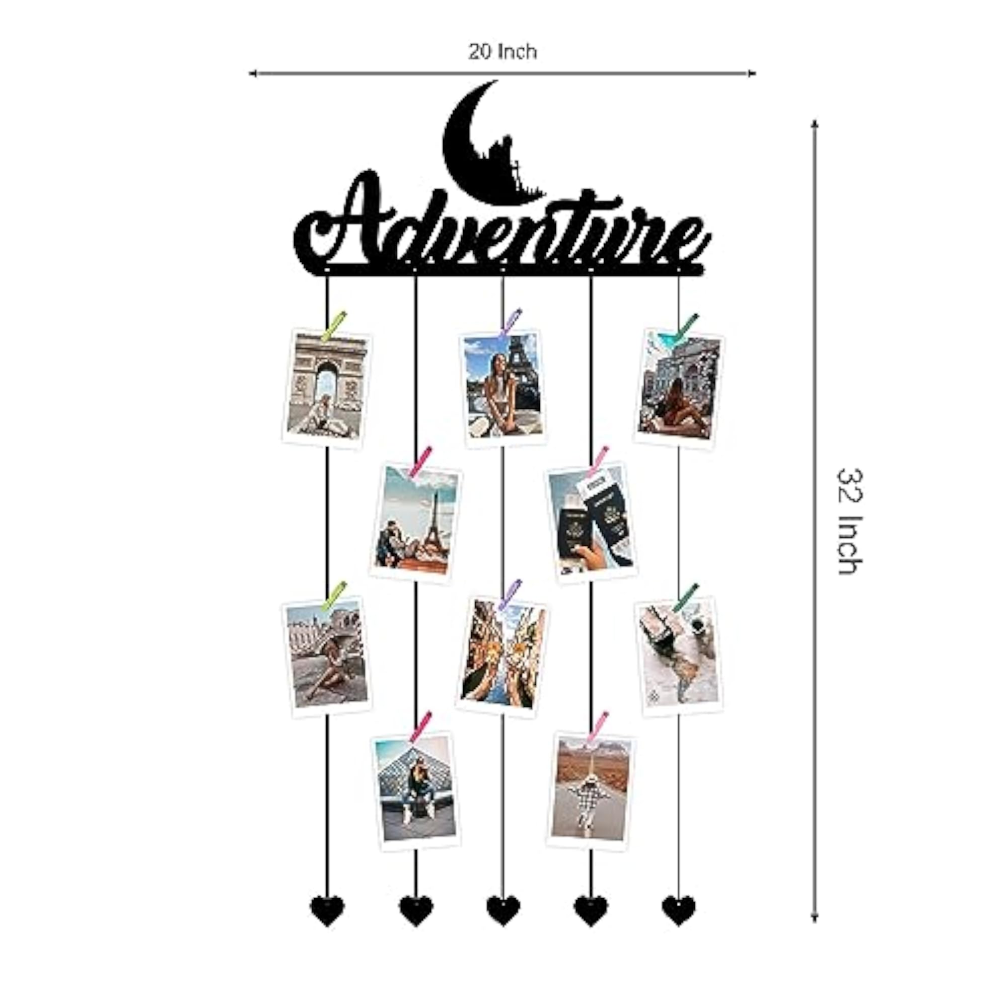 Self Customize Dream Catcher with 10 Wooden Clips