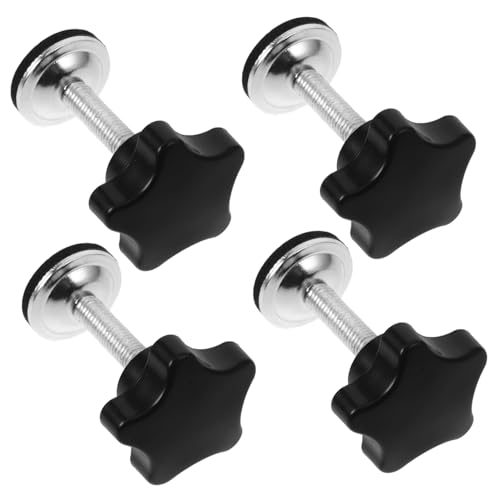 Cabilock Tornillos De Ajuste De Placa De Presión De 4 Piezas Tornillos Cromados Abrazadera De Gabinete Llave De Mano De Níquel Moleteada Para Empuñaduras De Rosca De Tornillo