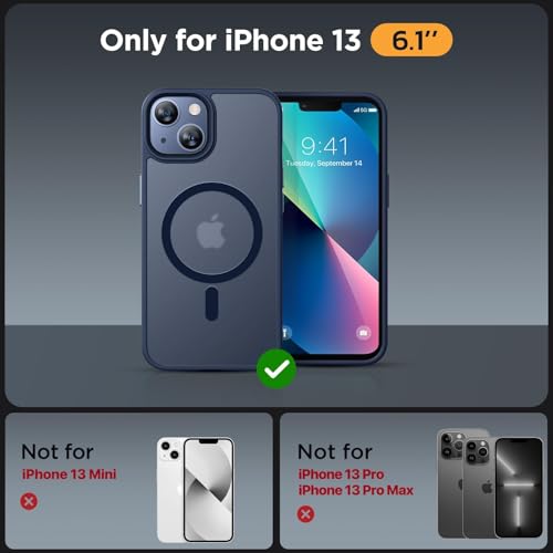 Coque iPhone 13 antichoc bleue Miracase avec verre blindé intégré - 2