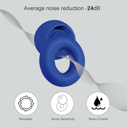 Bouchons d'oreilles réutilisables en silicone bleu de haute qualité