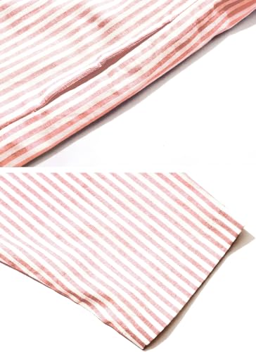 Image of ebossy Women's Oversized Boho Striped Shirt Dress Button Up Long Sleeve Flowy A Line Caftan Dress with Pockets