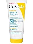CeraVe Invisible Hydrating Sunscreen SPF 50+, Broad Spectrum UVB UVA Protection, With 3 Essential Ceramides, MVE Technology, Body and Face, For Sensitive Skin, Kids & Adults, Water Resistant, 177ml