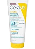 CeraVe Loción Protectora Invisible Hidratante SPF 50+, con 3 ceramidas esenciales, apta para cuerpo, rostro y todo tipo de pieles 177 ml
