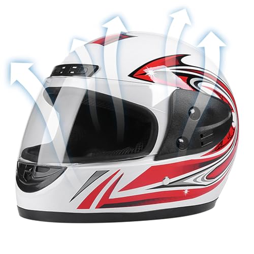 Caschi moto integrali da uomo, per adulti | Caschi durevoli, design aerodinamico, caschi leggeri per bici da strada