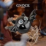 GNOCE "Uroczy zły nietoperz" zawieszka koralik srebro wysokiej próby czarny platerowany damski nietoperz koralik zawieszki pasuje do bransoletki / naszyjnik Halloween biżuteria prezent dla żony córki przyjaciela