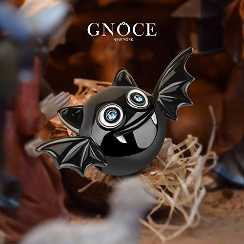 GNOCE Adorable Evil Bat Charm Bead Sterling Silver Black Plated Women Bat Bead Charms fit Bracelet/Necklace Halloween Jewery Gift for Wife Daughter Friend3