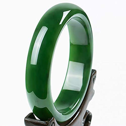 Bracelet en jade vert épinard naturel l'élégance de votre quotidien