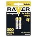 EMOS Raver AAA Micro batterie lampade solari, 2 Pezzi, NiMH, 1,2 V, 400 mAh, HR03, Ricaricabili