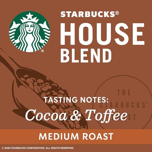 Image of Starbucks House Blend Medium Roast Whole Bean Coffee, 100% Arabica, Cocoa & Toffee Notes 250g (Product Of ‎United States of America) From DECADENT