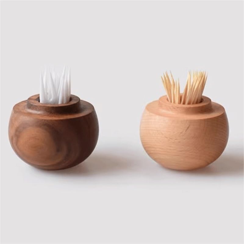Boîte à cure-dents en forme de poire en bois chic pour table