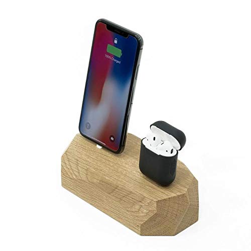Dual iPhone Dockingstation - Holz iPhone Dock für zwei - iPhone Ladestation - iPhone Ständer Cover