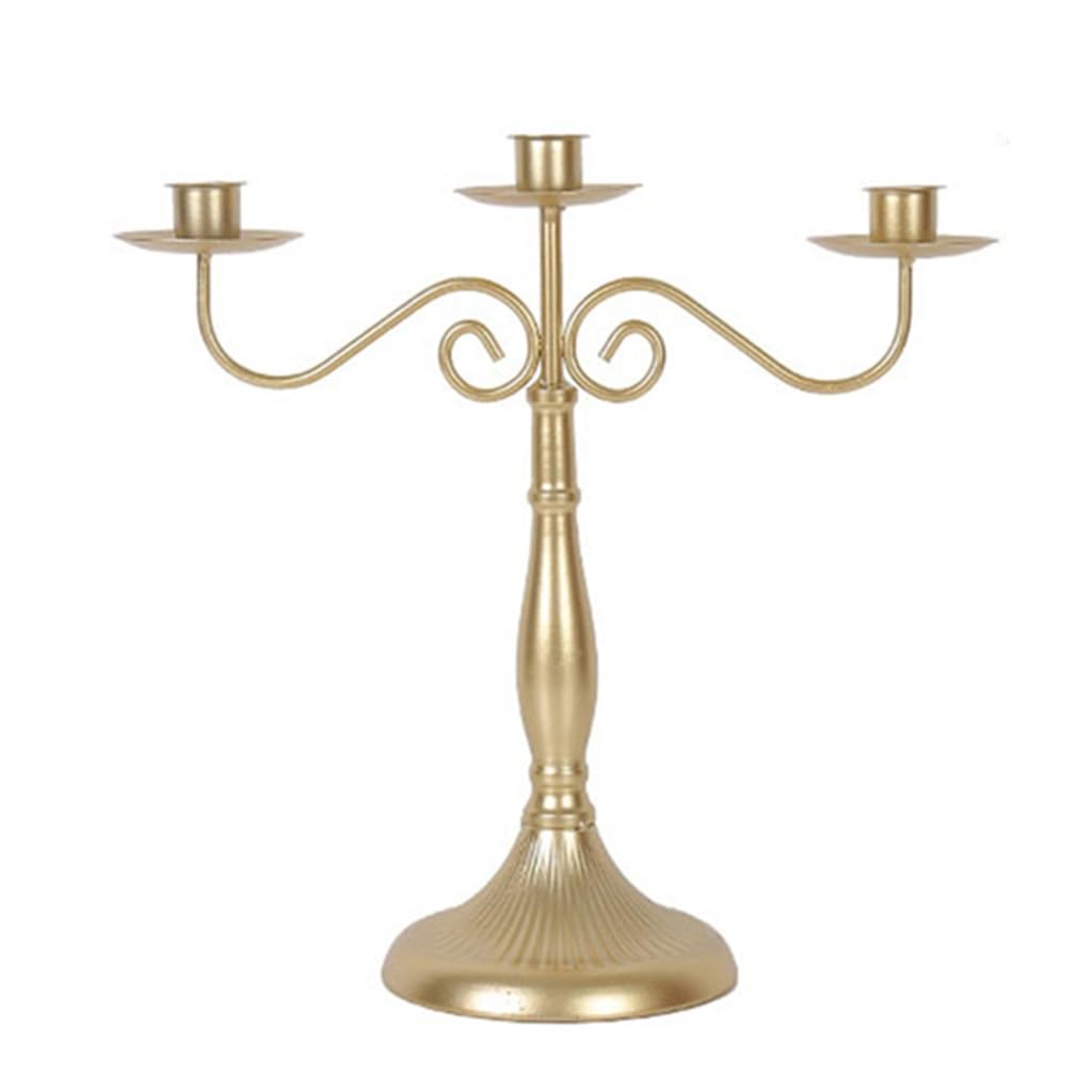 HTTGDGDH Retro Home And Living Room Decoration Candle Holders Wedding Candlestick Romantic Decoration,D-Three arms