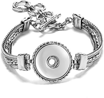 Ginger Snaps 1-Snap Multi Chain Bracelet | Adjustable, Interchangeable & Adjustable Snap Jewelry Collection | Button Charms for Necklaces, Bracelets & Rings | Standard Size | SN90-11