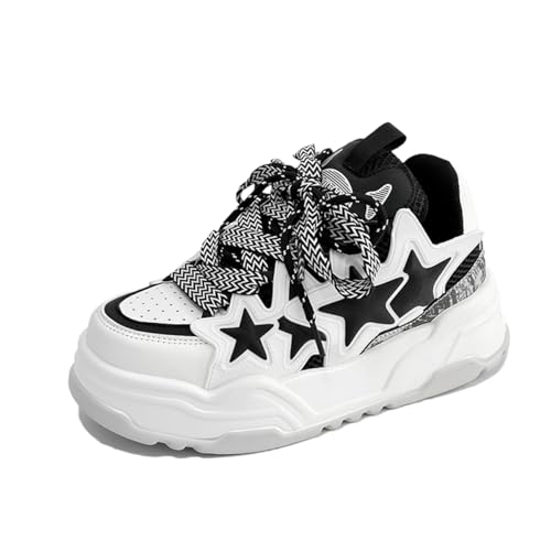 Baskets femme Y2K noires et blanches Artykey | Chaussures à plateforme légères et confortables 42