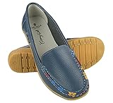  Zerimar Mocasines de Piel para Mujer, Niñas  Mocasines Loafers Mujer  Mocasines Mujer Piel  Mocasines de Colores para Mujer  Loafers Mocasines Casuales  Mocasines de Cuero con Cuña Mujer, Niñas