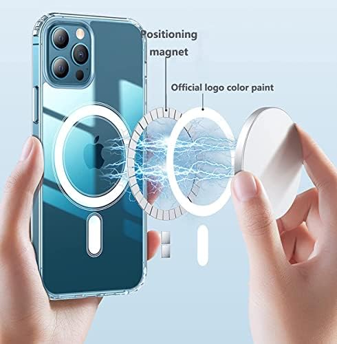 YUAI Designed for iPhone 13 Pro Max Case, Magnetic Cover Compatible with MagSafe Accessories & Charging, Crystal Clear Anti-Yellowing Shockproof Protective Thin Phone Case