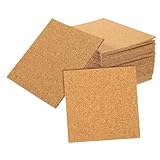 ORFOFE 60 Stck Teiliges Selbstklebende Quadratische Korkplatten Flexible Zuschneidbare...