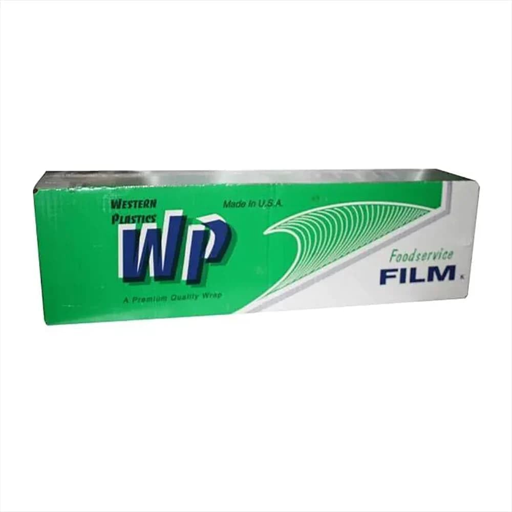 Plastic Food Wrap Film Roll in Cutter Box – 12" x 2000', Clear, Food-Safe, Easy Dispensing, Ideal for Kitchen and Commercial Use