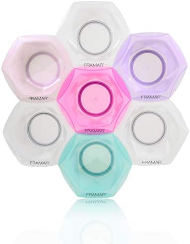FRAMAR Multi-Colored Connect and Color Bowl Set – Mixing Bowls for Hair Color, Hair Bleach, Hair Dye, Coloring Set - 7 Pack