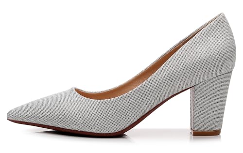 Image of VenusCelia Women's Lewin Pump Chunky Heel Shoe