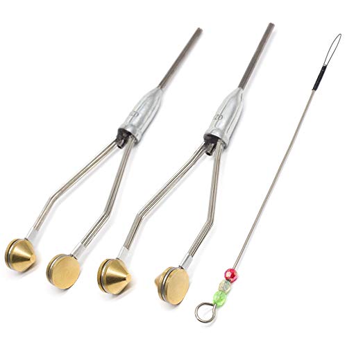YZD - Juego de 2 Herramientas para Atar Moscas y Moscas para Pesca con Mosca, 2 Bobbins with 1 Threader