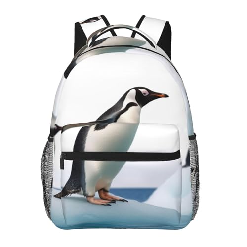 Sac à dos pour ordinateur portable motif pingouin léger et décontracté