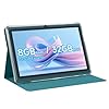 Tablet Android 15.0 de 7 pulgadas, RAM 8 GB (3+5 expandir) + 32 GB ROM tabletas, cámara dual, pantalla IPS de 1024 x 600, expansión de 1 TB, tableta con funda, azul marino