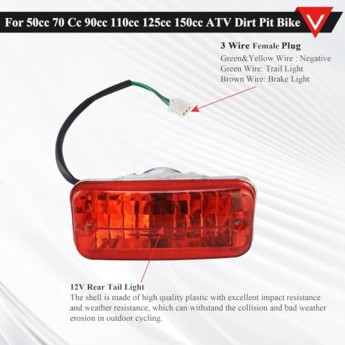 Image of PRO BAT Complete Lifan 200cc Dirt Bike Electrical Wiring Harness Kit | with 8 Coil CDI Stator Tail Light for 150cc 200cc 250cc 300cc 4 Wheelers ATV Go Kart Quad Zongshen Lifan YX