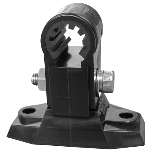 興栄化成 防振樹脂パイプクランプ T字ブラケット付 20mm パイプ固定金具 ポール 振れ止め 黒 KFBS24B-3005