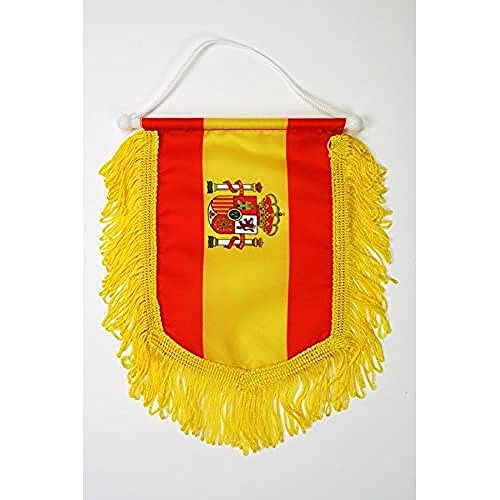 AZ FLAG - Wimpel Spanien - 15x10 cm - Spanische Mini Flagge 10 x 15 Cm - Auto Pennant Spezielle Auto