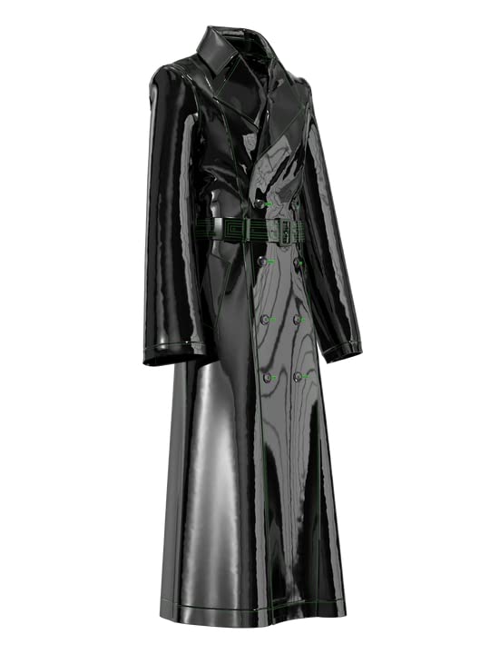 Fancyd black trench coat women2