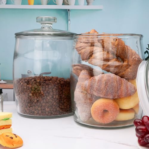 Accguan 2-Gallon Glass Jars with Lid,Food Storage Containers,Glass Cookie Jar for Bath Salts,Flour,Spices,Halloween Candy,Detergent,Kitchen Storage,Holiday Decoration Jars,DIY Gifts,2pcs - Thumbnail 7