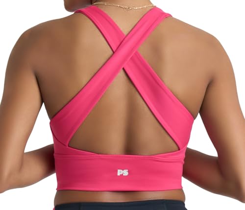 Image of POPSUGAR Sports Bras for Women - Y Back, High Neck, Strappy & Long Line Padded Racerback Bra Workout Yoga Top Racer Back Bra