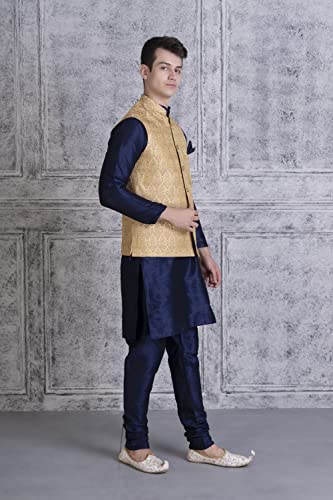 Image of UnM Men Silk Blend Classic Kurta Set