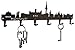 Produktbild steelprint.de Schlüsselbrett/Hakenleiste * Skyline Hannover * - Schlüsselboard Niedersachsen, Schlüsselleiste, Metall - 6 Haken