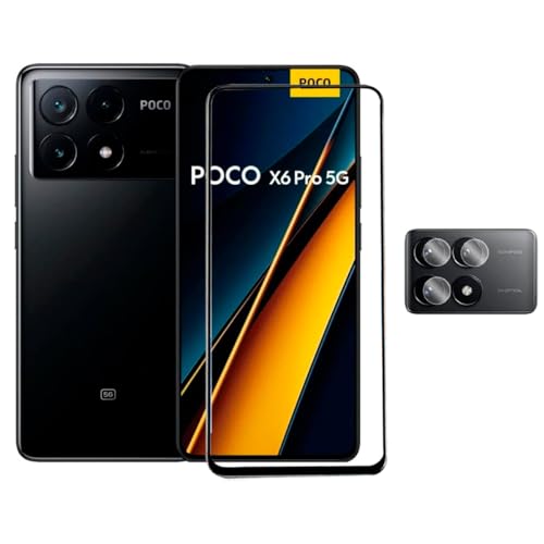 Kit Película 5D Ceramica Glass para POCO X6 + Película Lente Câmera Transparente (POCO X6 Pro)