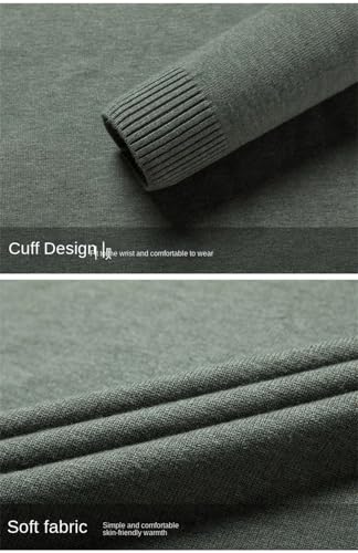 Men V-Neck Long Sleeve Sweater Men's Warm Casual Slim Fit Pullover Casual Dress Sweater3