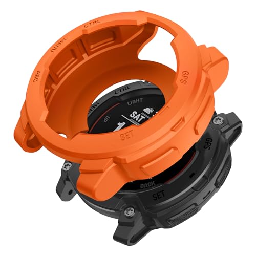 MYSNBKN �v���e�N�^�[�P�[�X Garmin Instinct E 45mm�Ή��P�[�X�J�o�[ �\�t�gTPU�o���p�[ ���ȑϏՌ��ی�V�F�� Garmin Instinct E 45mm�E�H�b�`�P�[�X�p (�I�����W)
