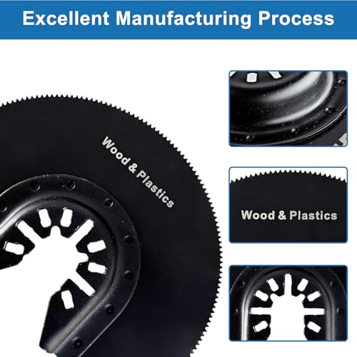 3 Pcs 88mm Oscillating Saw Blades, High Carbon Steel Half-Round Multi Tool Blades for Wood, Plastic, Drywall Compatible with Dewalt, Makita, Dremel, Fein, Ryobi, Multitool Accessories 5 3 Pcs 88mm Oscillating Saw Blades, High Carbon Steel Half-Round Multi Tool Blades for Wood, Plastic, Drywall Compatible with Dewalt, Makita, Dremel, Fein, Ryobi, Multitool Accessories - Image 5