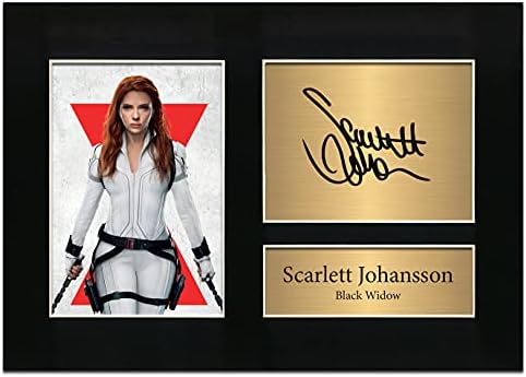 Zulu Image Black Widow Autograph Scarlett Johansson The Avengers | Autograph A4 Printed Photo Reproduction Print Picture Display No49