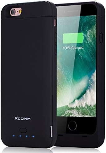 iPhone 6 6s memory Battery Case,3200mAh Real Capacity Portable Charging Case for iPhone 6/6s(4.7inches)8-128G Memory Expansion 0.2inches Ultra Slim / Anti-skid Drop Extended Battery Juice Pack-Black