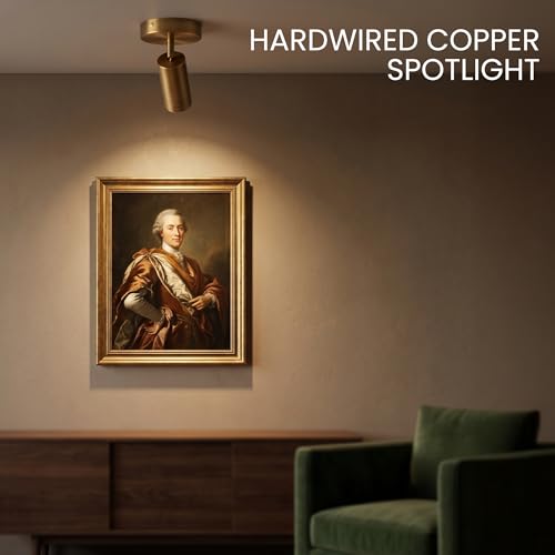 Image of 12W LED Dimmable Brass Wired Ceiling Spotlight Indoor - Solid Copper