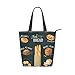 DEZIRO Cartoon Pain Sac à Main Femme Sac Fourre-tout
