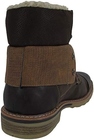 Day Five Mens Casual Lace Up Fold Over Cuff Ankle Boot Shoes, Brown, US 11.5 | Image 6