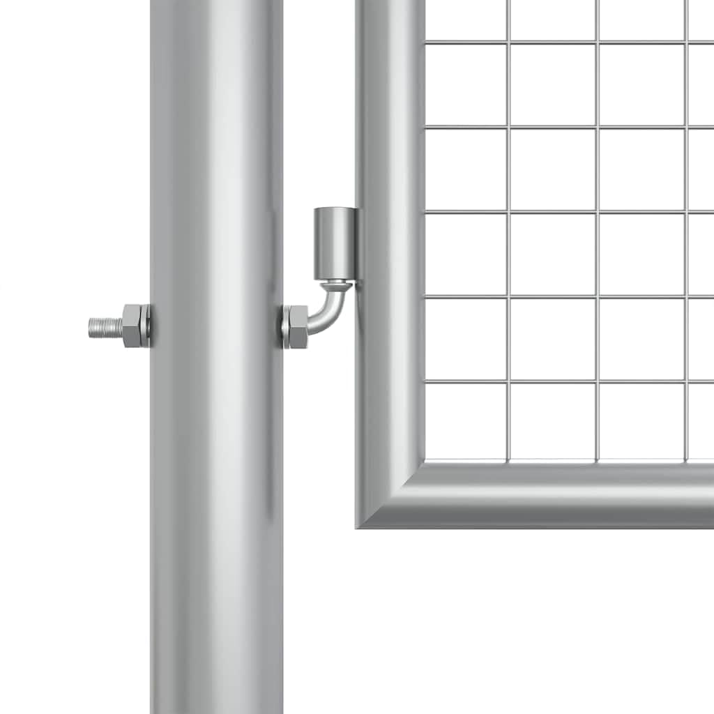 Brama ogrodowa ocynkowana stal 400 x 125 cm srebrna