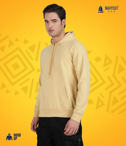 Image of Cotton Hoodies for Men | Pullover | Winter Wear | Hoodie | Hooded Sweatshirt | Kangaroo Pockets Hoodie|Regular Fit |Size S- 2XL