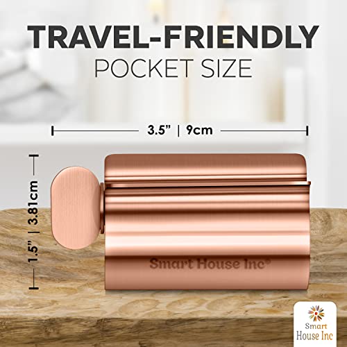 Image of Toothpaste Squeezer Tube Roller Stainless Steel Tube Squeezer Rollers, Saves Toothpaste, Creams, Puts an end to Waste (Coral)