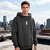 RUIZEHONG Fleece Hoodies for Men High Neck Sweatshirts Casual Loose Fit Lightweight Techwear Pullover Fall Winter Dark Grey #5