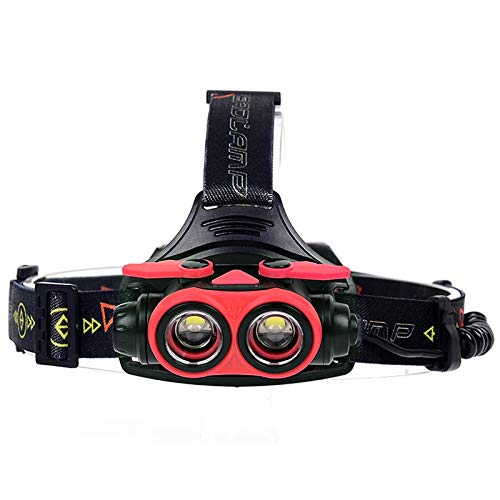 hehuanxiao LED Lampes Frontale 8000lm LED Phare 4 Modes Rechargeable Phare Lampe Frontale Spotlight Tête Lumière